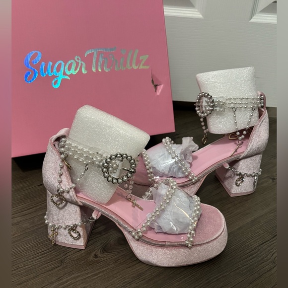 Dolls Kill Shoes - NIB Dolls Kill / Sugar Thrillz Pink Holy Revelation Platform Sandals